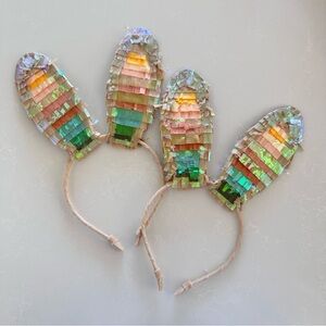 Rollypolly Neutral Rainbow Fringe Bunny Ears